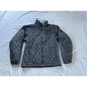 Women's Gray Columbia Sportswear Jacket, Size Medium, Quilted, Zip-up, Basic